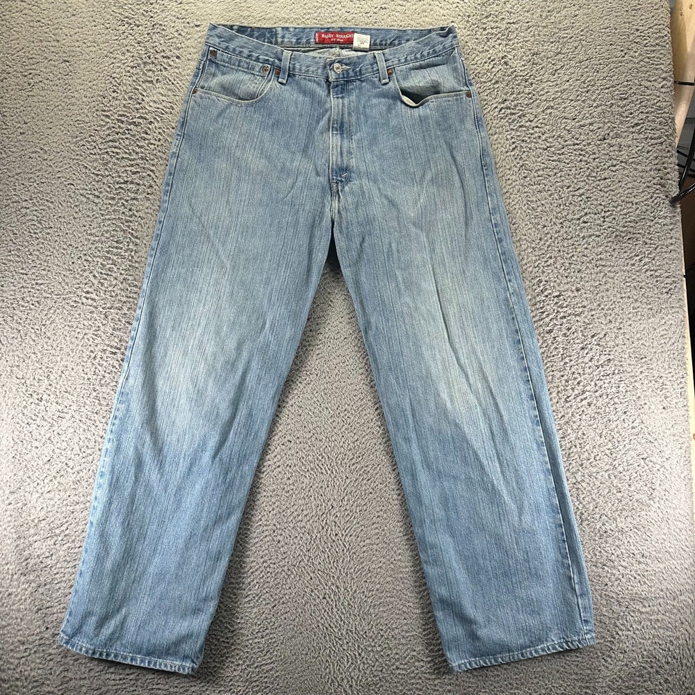 Vintage Levi's 579 Jeans Men 36x32 Blue Cotton Denim Straight Leg Baggy Workwear